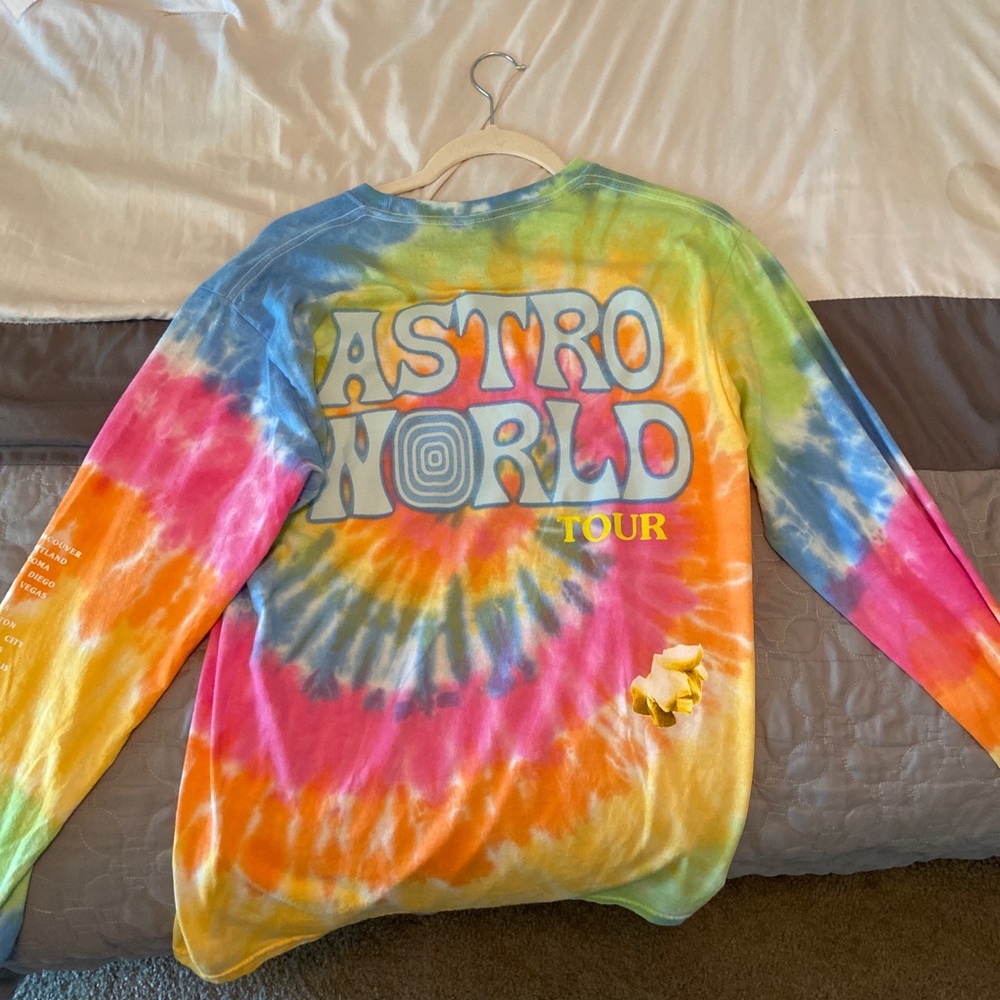 Astroworld long sleeve tye dye